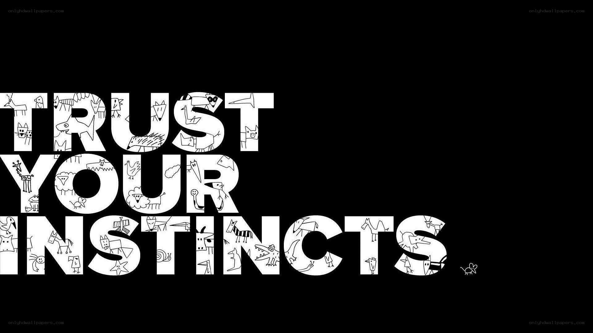 trust your instincts text art