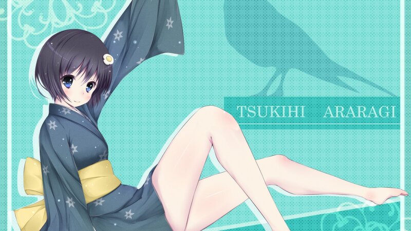Tsukihii Araragi in kimono