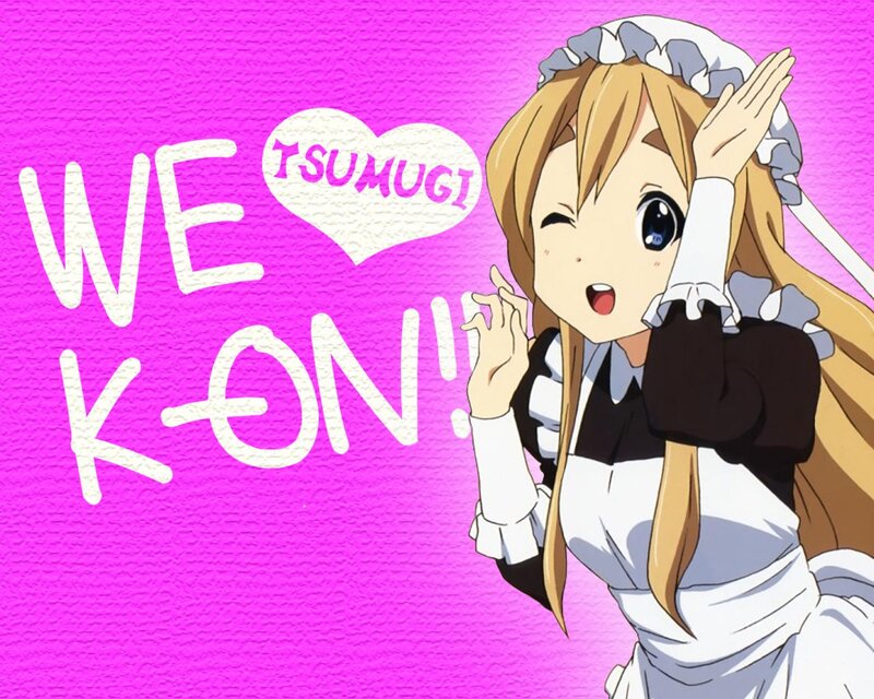 Tsumugi in a maid outfit