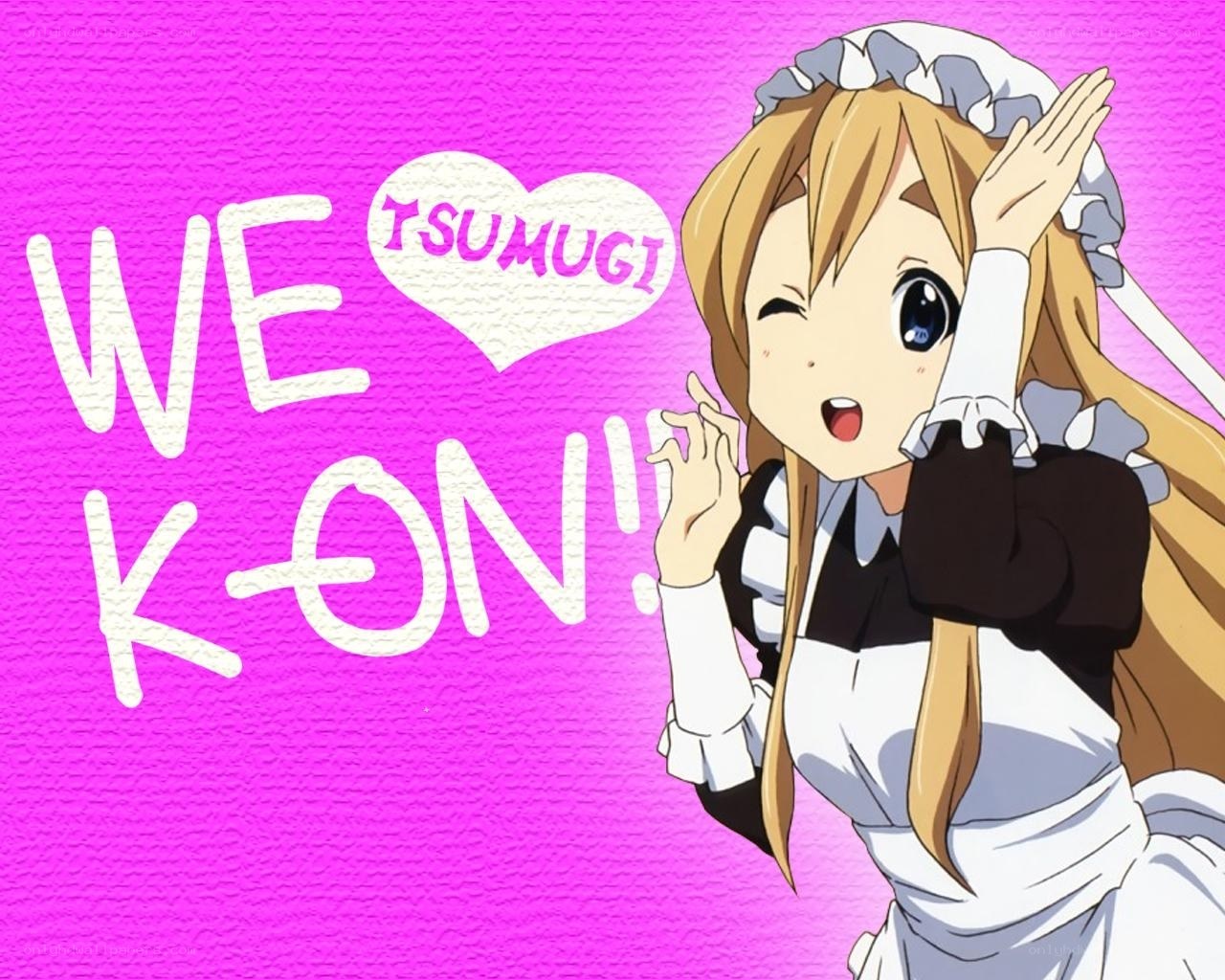 Tsumugi in a maid outfit