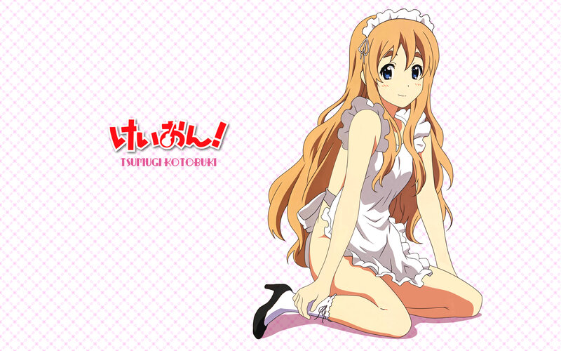 Tsumugi Kotobuki in a maid outfit