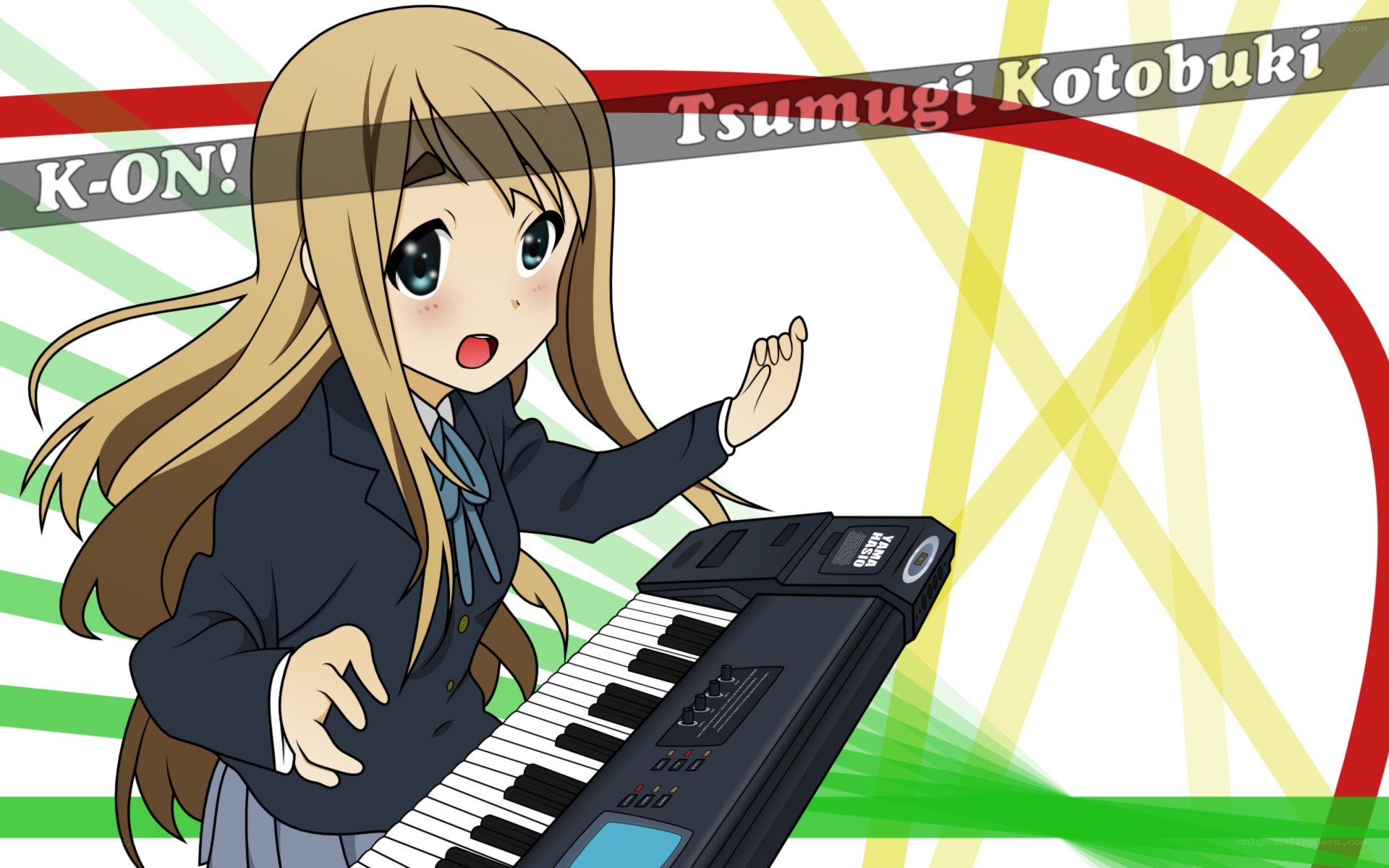 Tsumugi Kotobuki playing keyboard