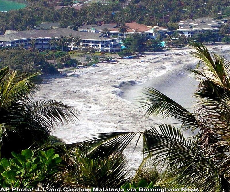 Tsunami Hitting Resort