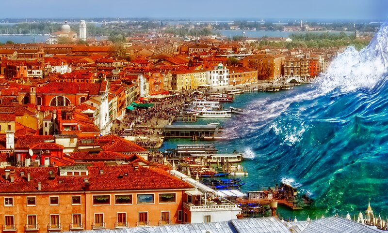 Tsunami Hitting Venice