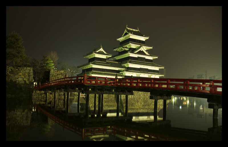Tsuruga Castle at Night