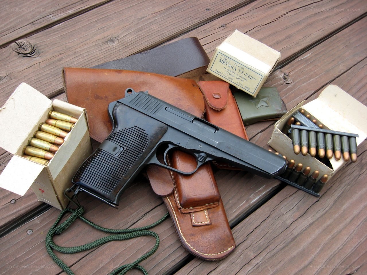 TT-72 pistol with ammunition