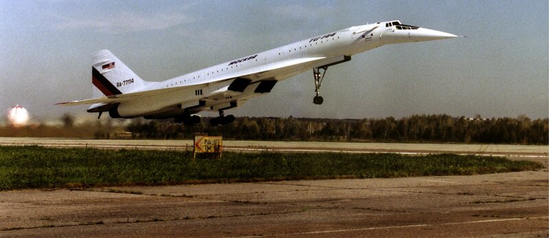 Tu-144 taking off