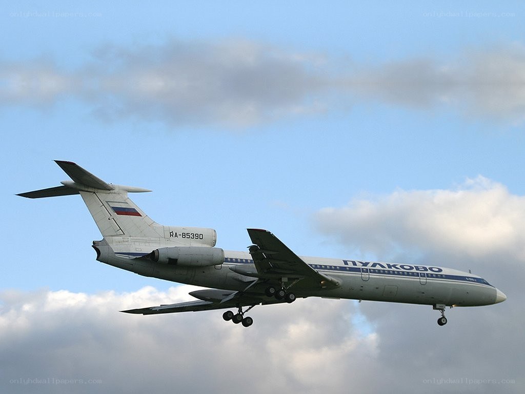 Tu-154 aircraft in flight