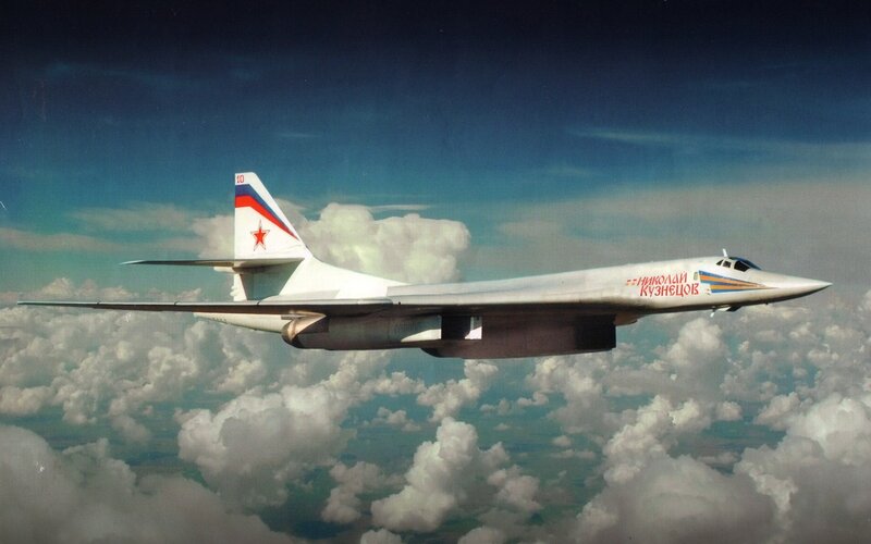 Tu-160 Bomber Aircraft — White
