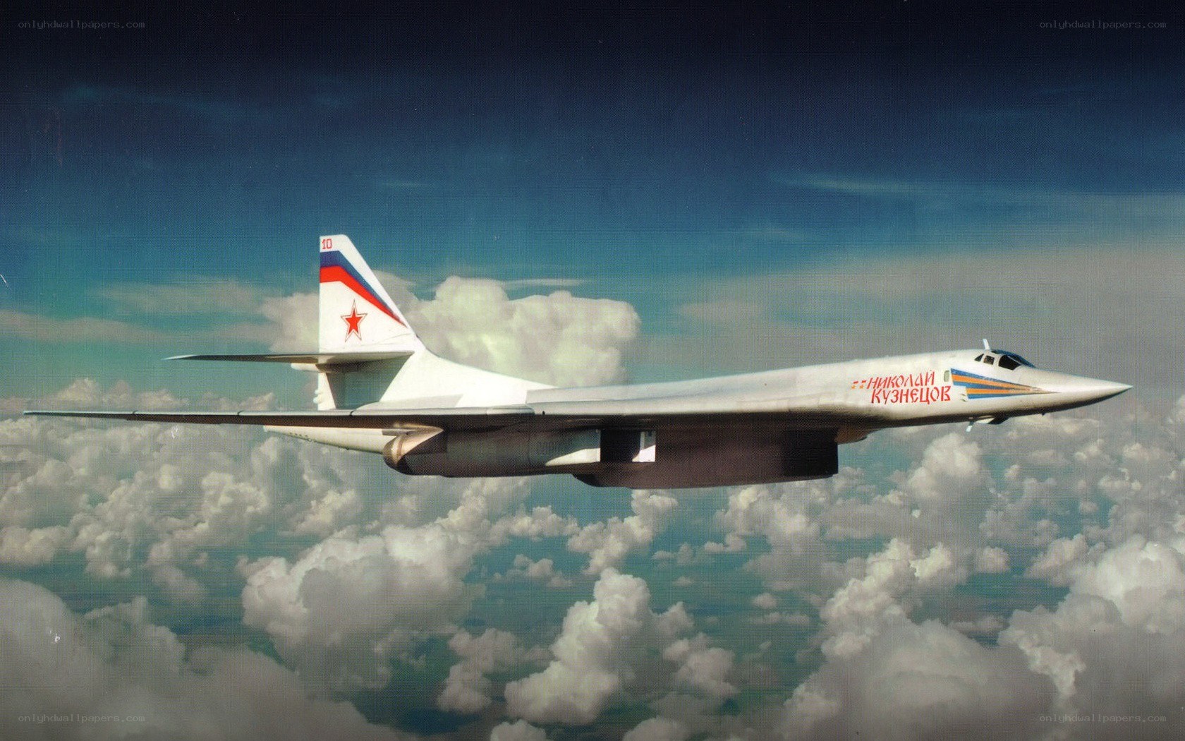 Tu-160 bomber in flight