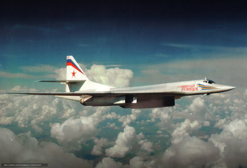 Tu-160 bomber in flight