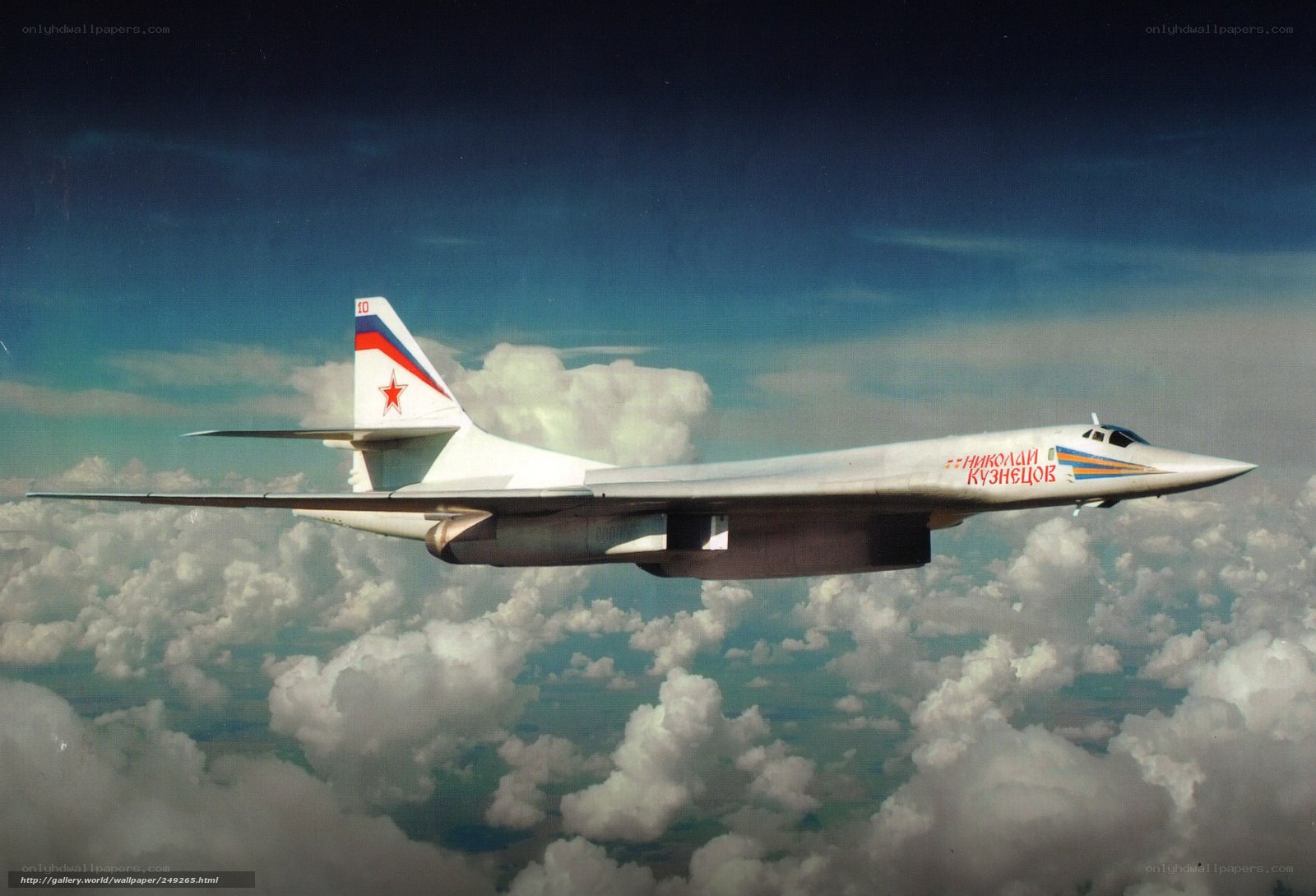 Tu-160 bomber in flight