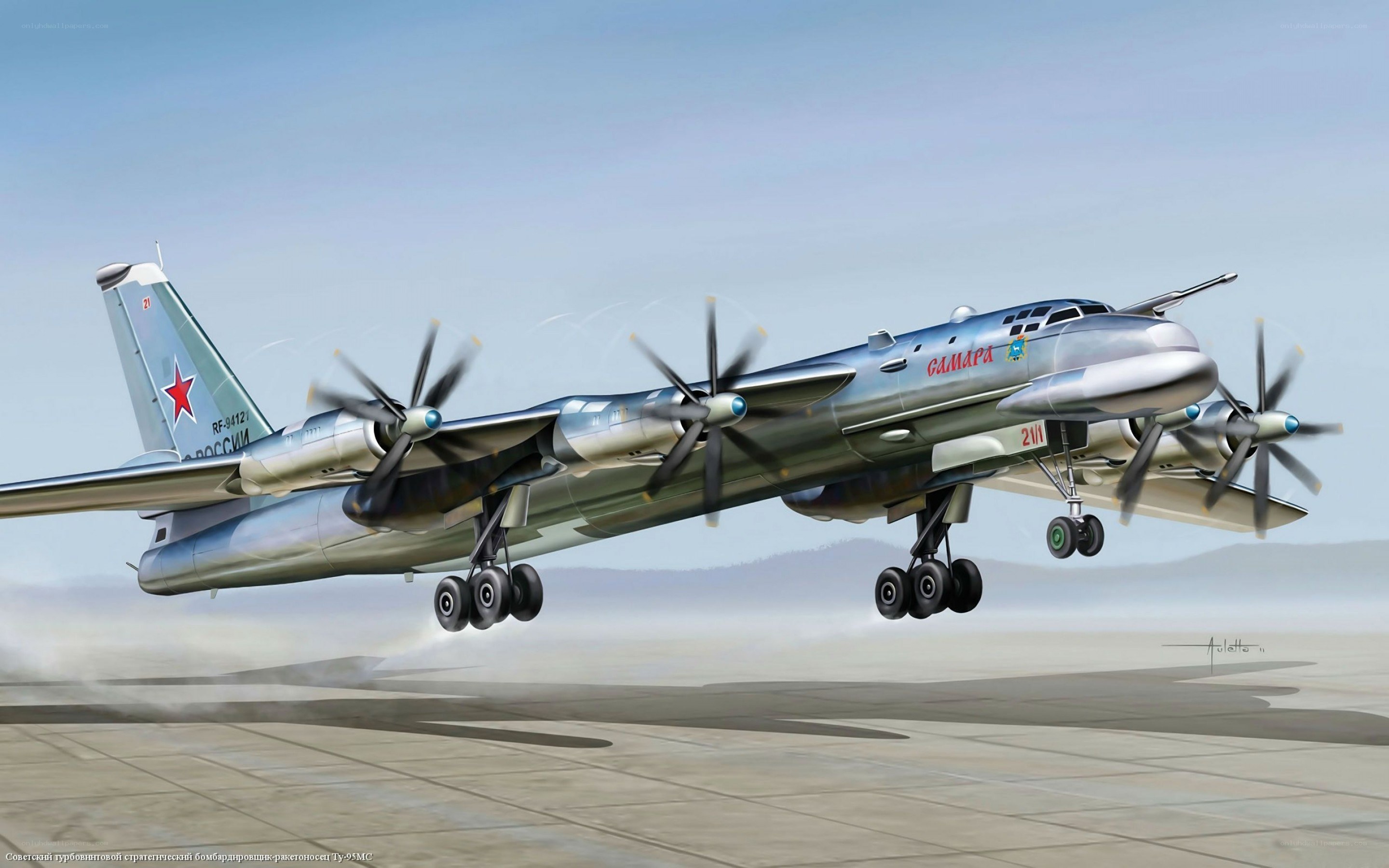 Tu-95MS bomber in flight