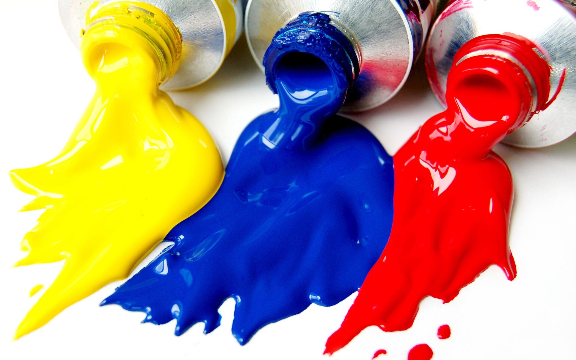 tubes of paint spilling