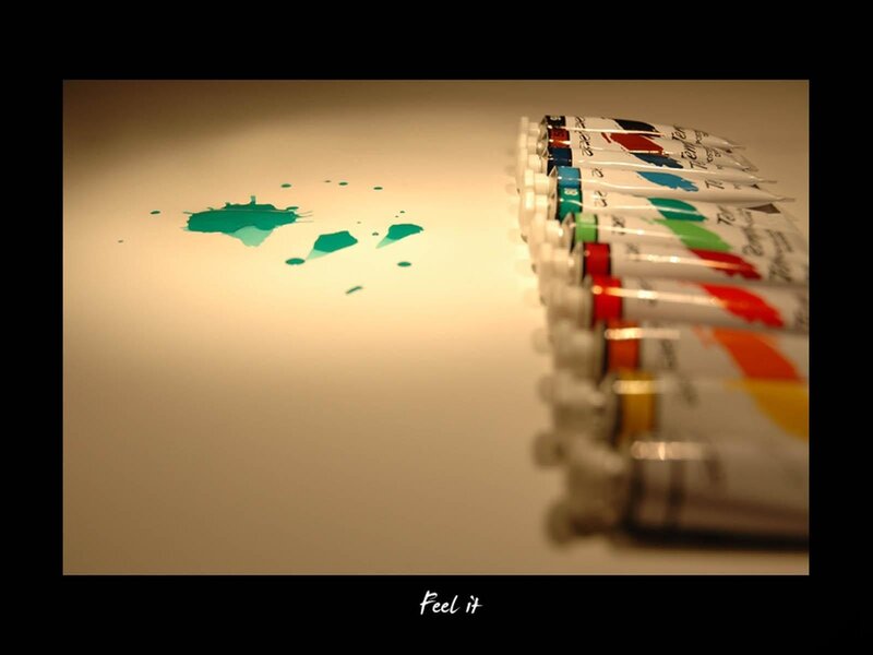 tubes of paint with splatter