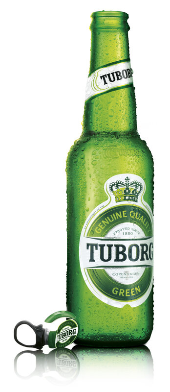 Tuborg Green beer bottle