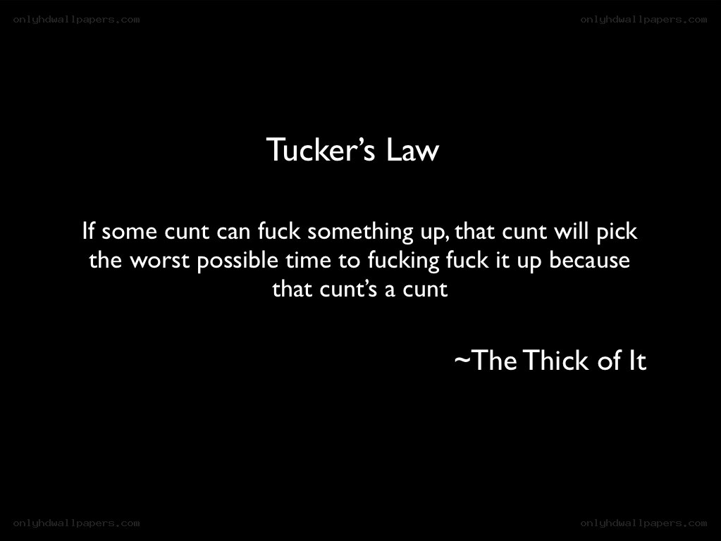 Tucker's Law quote