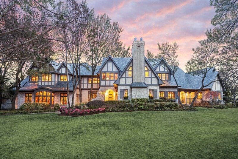 Tudor-style House — Green, Serene, Sunset