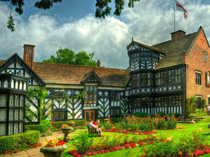 Tudor-style House with Garden — Green, Serene