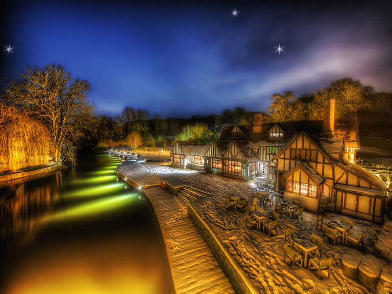 Tudor-style Pub by River