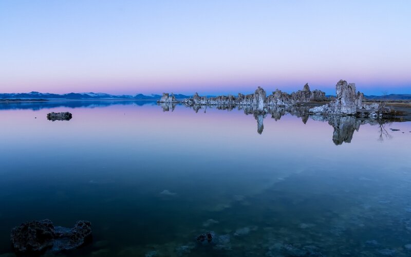 Tufa formations at dawn