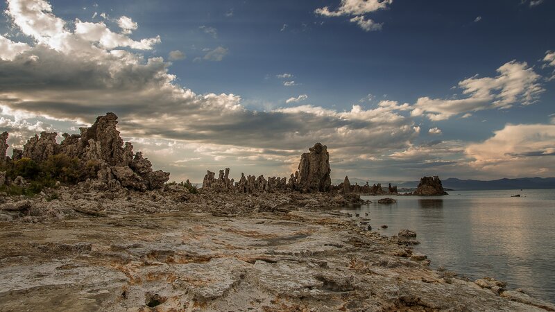 Tufa Formations at Lake — Blue