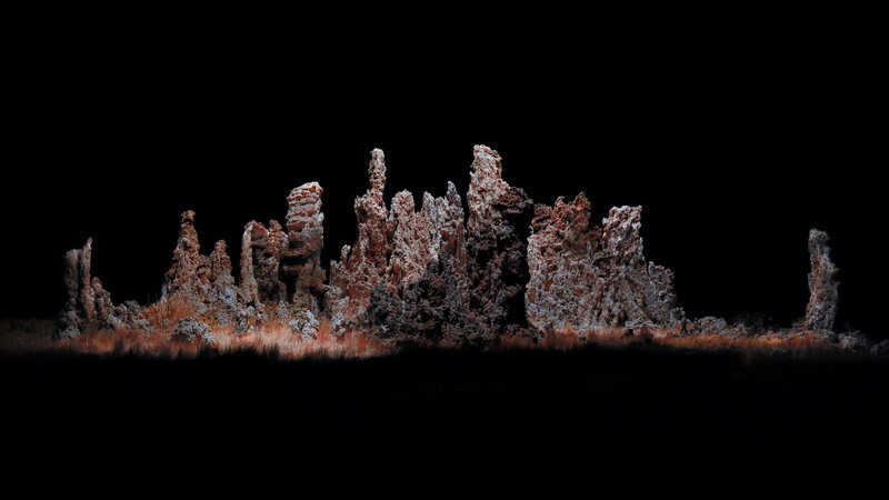 Tufa Formations at Night