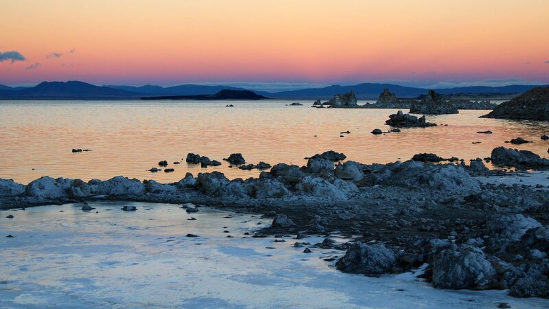 Tufa Formations at Sunset — Orange