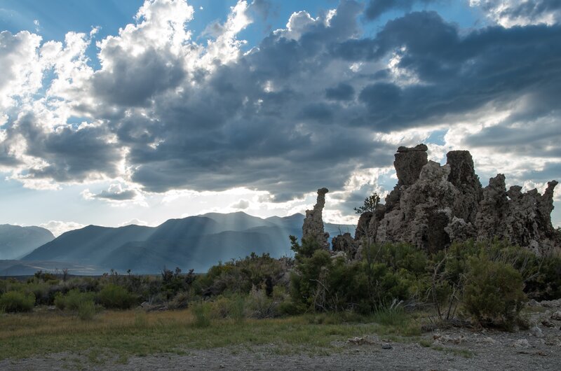 Tufa Formations in Desert
