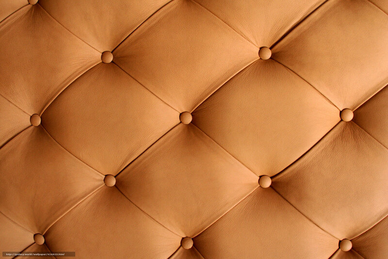 Tufted Leather Surface — Brown