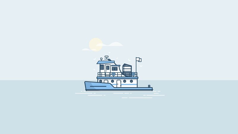 Tugboat on Calm Water