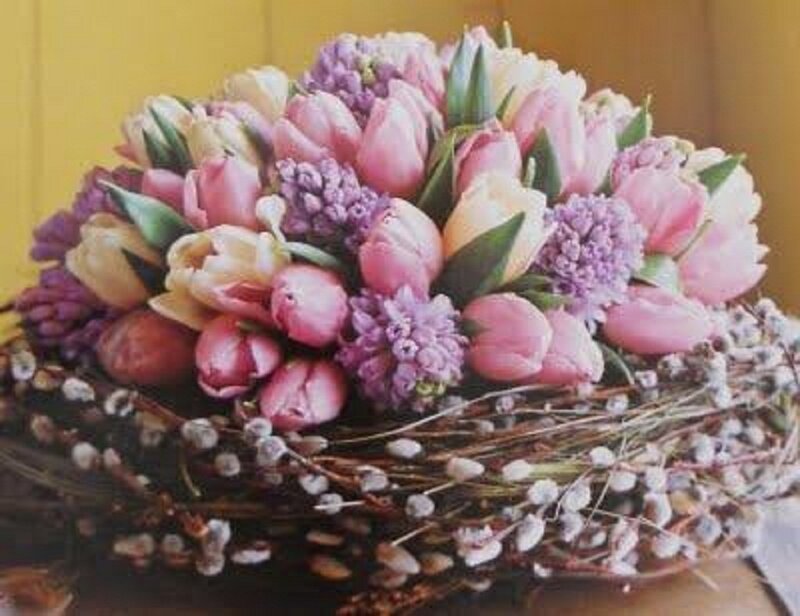 Tulip and Hyacinth Arrangement