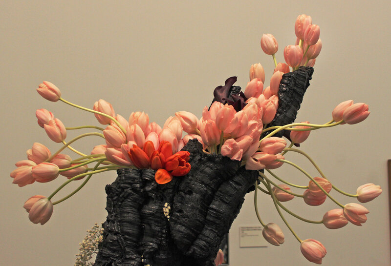 Tulip Bouquet in Black Vase