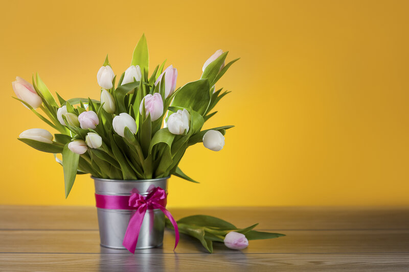 Tulip Bouquet in Bucket