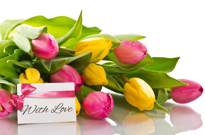 Tulip Bouquet with Card