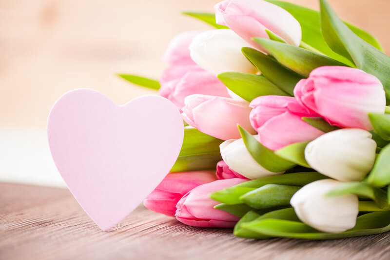 Tulip Bouquet with Heart