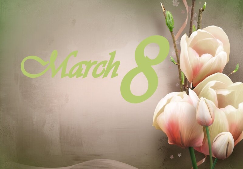 Tulips and Blossoms — Green
