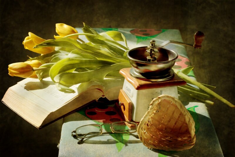 Tulips and Coffee Grinder