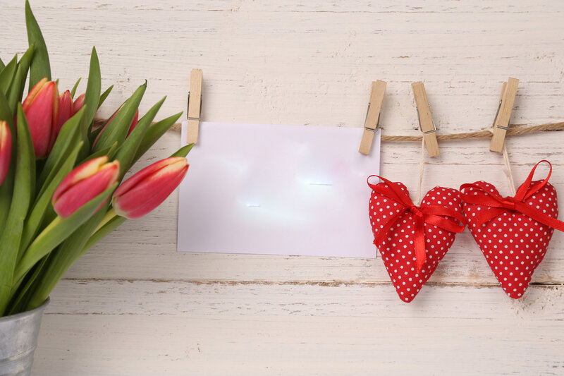 Tulips and Heart Decorations