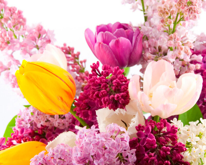 Tulips and Lilacs Bouquet