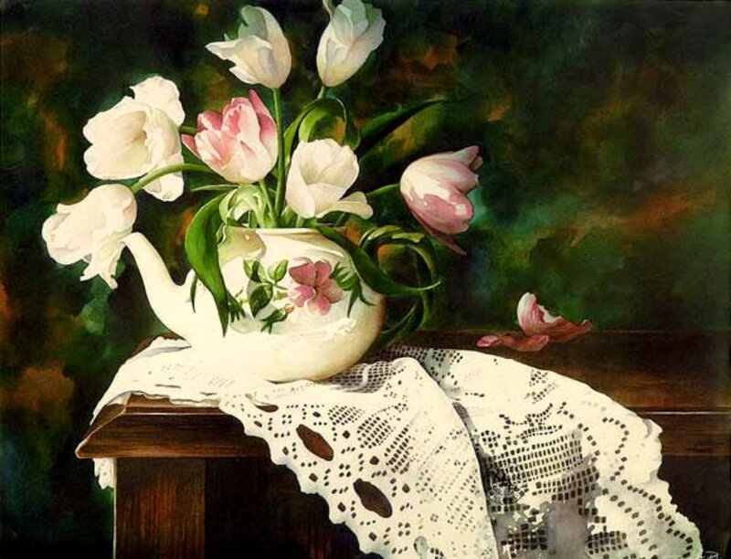 Tulips in a Teapot