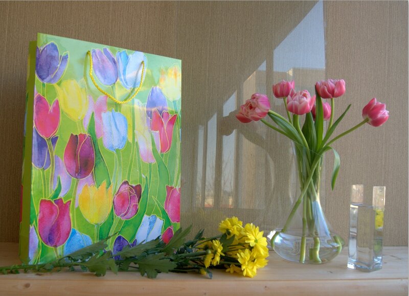 Tulips in a Vase — Green, Calm, Spring
