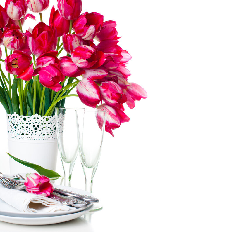 Tulips in a Vase — Pink, Elegant