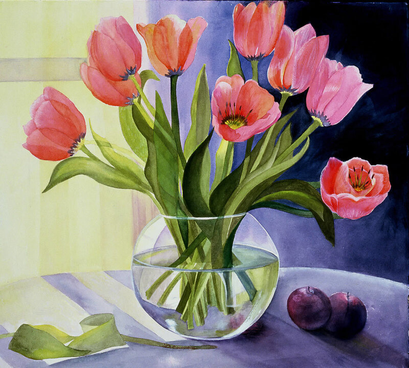 Tulips in a Vase — Pink