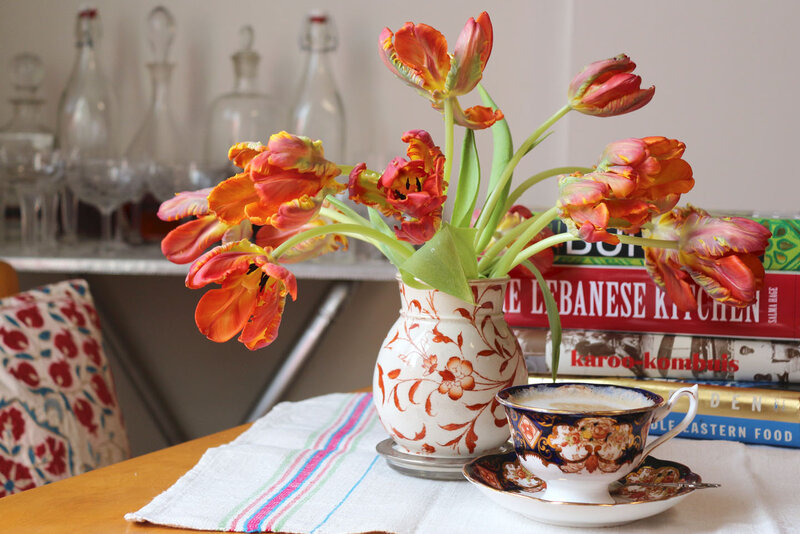 Tulips in a Vase — White, Calm, Morning