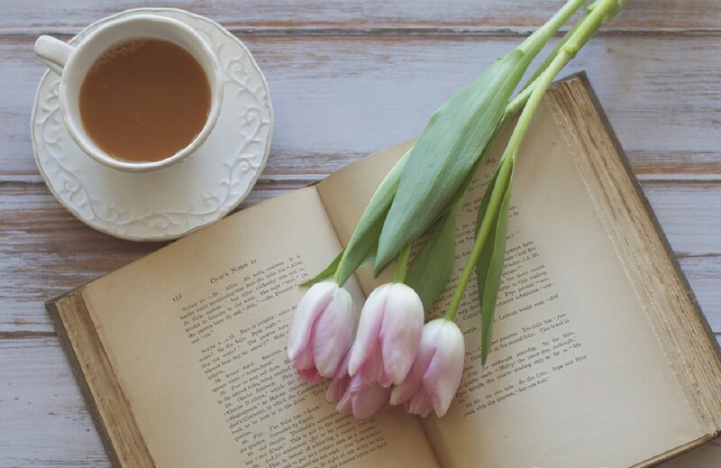 Tulips in Open Book