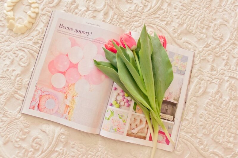 Tulips on Magazine