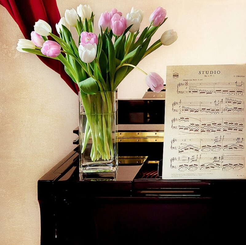 Tulips on Piano