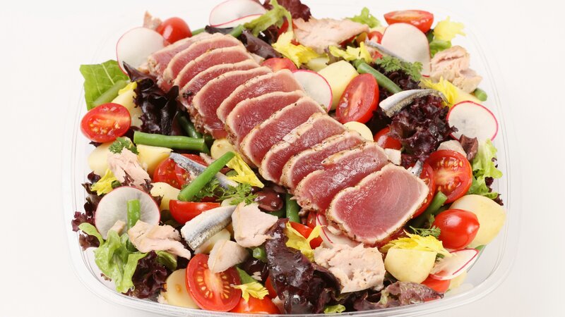 Tuna Salad in Container — Red