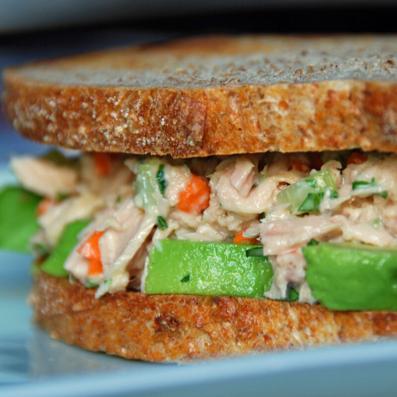 tuna sandwich with avocado